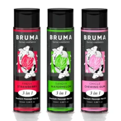 Aceite de masaje con efecto calor y sabor