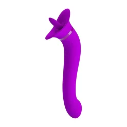 Vibrador con lengua estimuladora