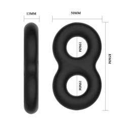 Alternative view of Anillo de silicona doble - Infinity