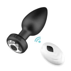 Dilatador anal con joya y vibración con control remoto