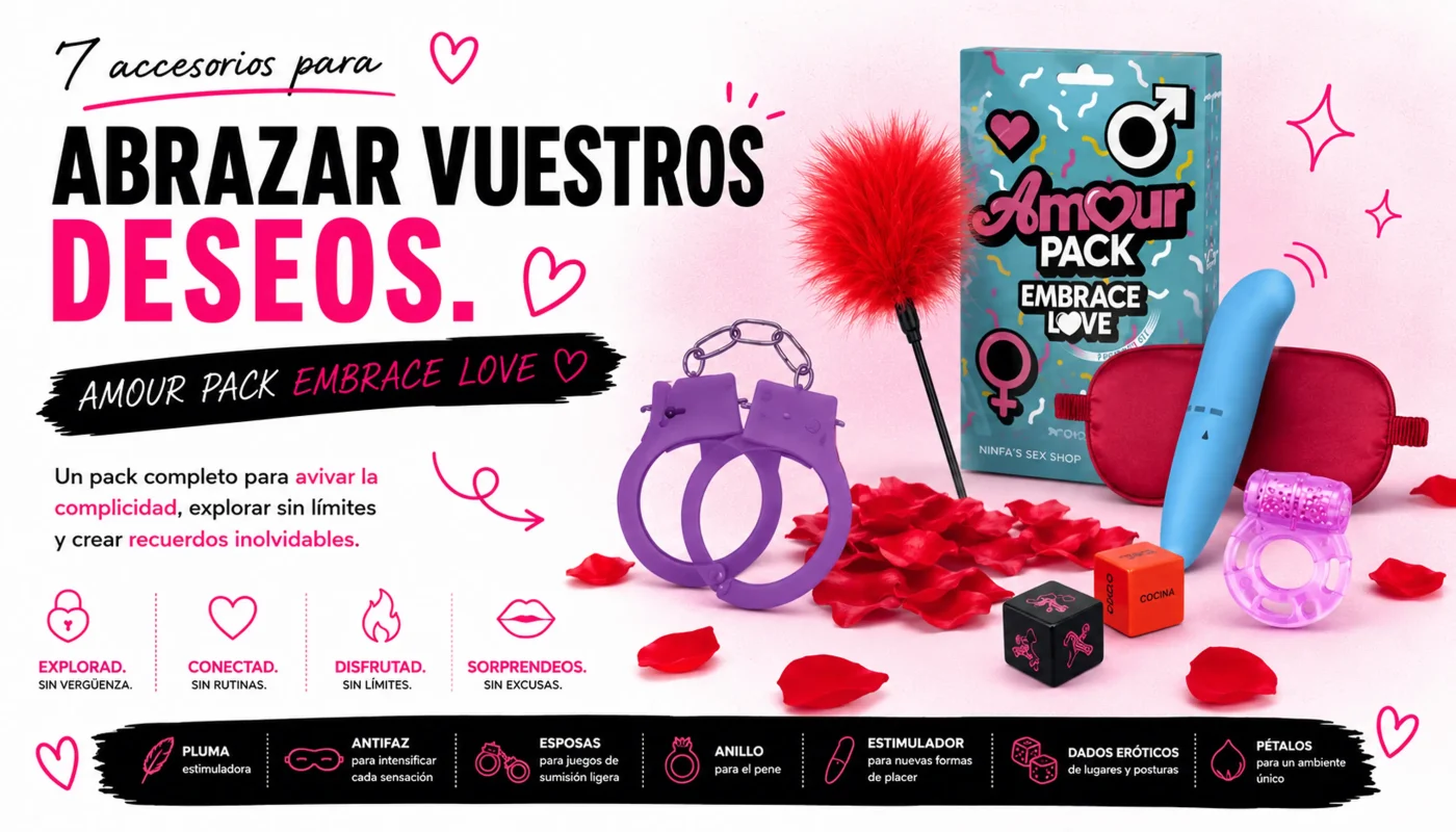 Pack de juguetes eróticos para parejas disponible en Ninfa's Sex Shop Córdoba